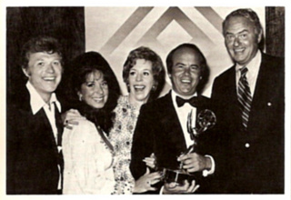 Eydie with Carol Burnett co-stars Steve, Carol Burnett, Tim Conway, and Harvey Korman